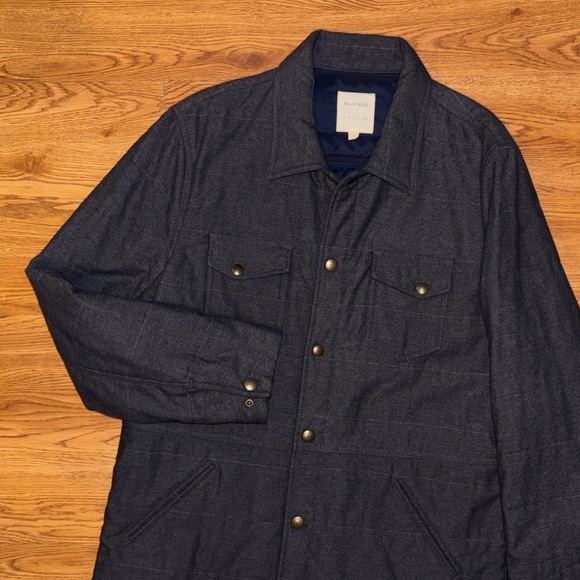 Billy Reid Men’s Saint Bernard Quilted Italian Brass Snap Button Jacket Large - Picture 7 of 10